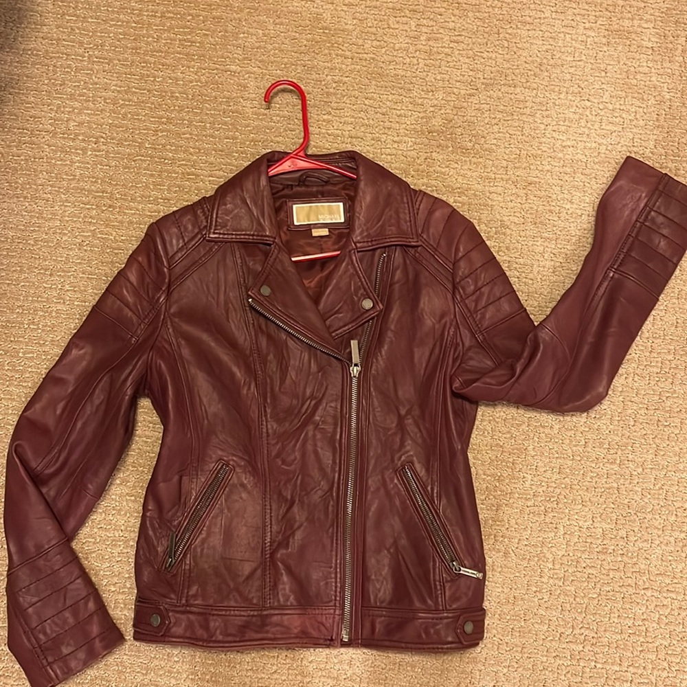 Michael Kors Leather Moto Jacket